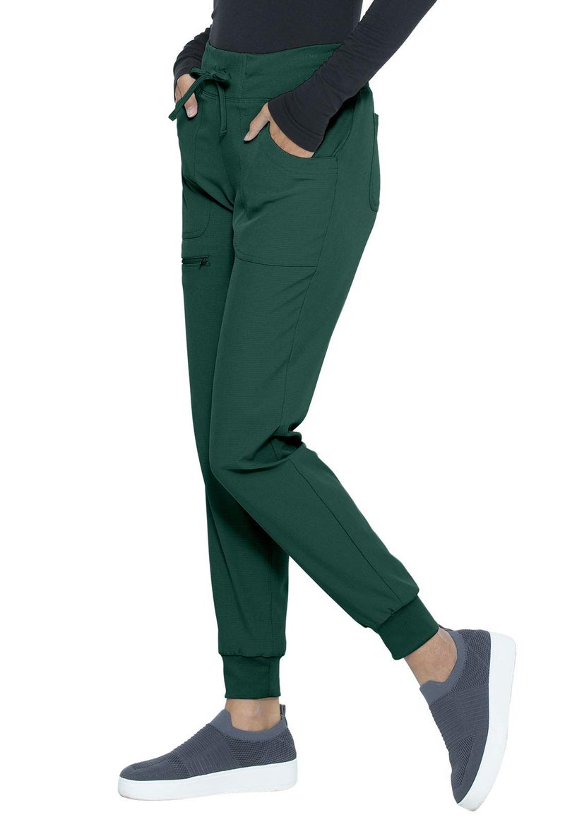 HeartSoul Women's Medical Scrub Jogger Pants Contemporary fit Drawstring Waistband Jogger with 5 Pockets - HS030, L, Hunter - Image 2